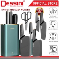 DESSINI ITALY 7 IN 1 Knife Scissor Storage Holder UV Disinfection Sterilization Cutlery Organizer / 