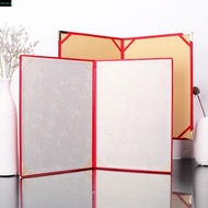 MXMIO A3 A4 Art Paper Hardcover, Poetry Reading Signing Contract File Paper Page Folder, Durable Hos