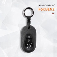 For 2023 Mercedes Benz GLC 300l GLC 260l C-class C260l C200l Alcantara Car Key Case Keychain Shell A
