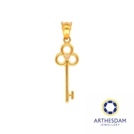 Arthesdam Jewellery 916 Gold Two-Toned 3 Ring Key Crown Pendant