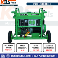 specil diskon super 6.6 Mesin Genset Bensin RYU 7000 Watt RG 8800-1 Gasoline Generator 4 Tak