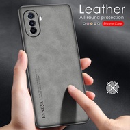 Huawei Nova Y61 Y90 Y70 Plus Nova 8i 7i 3i 8 7 SE Luxury Sheepskin Leather Silicone Shockproof Case Matte Textured Camera Protection Cover