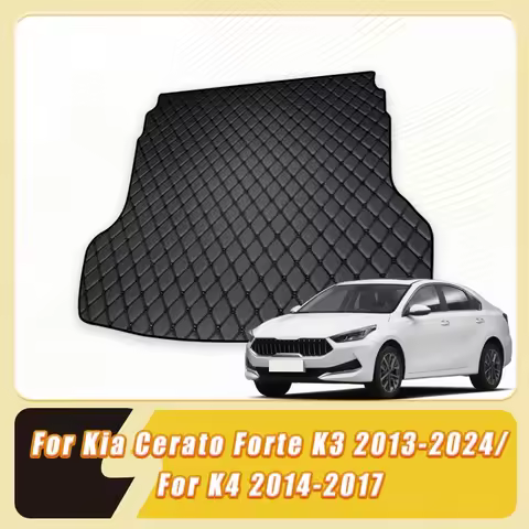 Car Trunk Mat For Kia Cerato Forte K3 2013-2024 For K4 2014-2017 Leather Trunk Storage Carpet Car In