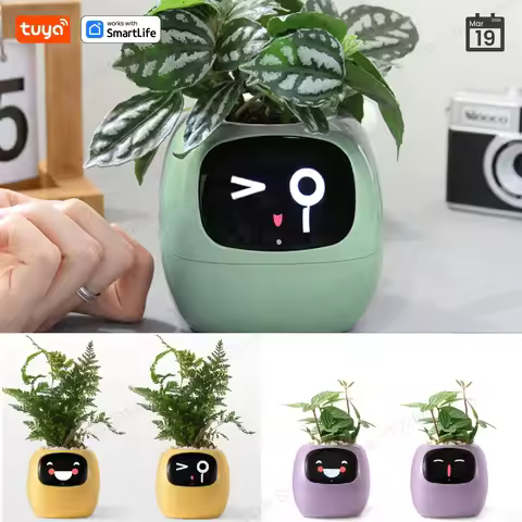 Tuya Gen1 Ivy Smart Planter,Endless Fun Over 49 Rich Expressions,7 smart sensors,AI Chips Make Raisi