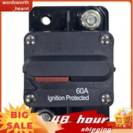 60AMP Circuit Breaker WaterProof Circuit Breaker Circuit Breaker for Boat Trolling 12V-24V DC Boat T