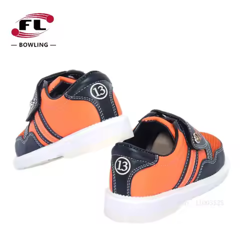 Brand FL Children Bowling Boots Boys Girls Breathable Bowling Sneakers Unisex PU Leather Soft Anti-s