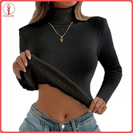fulaide Long Sleeve Women Sweater Women Pullover Sweater Women’s Turtleneck Sweater Long Sleeve Velv