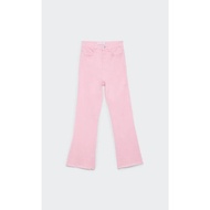 STRADIVARIUS PINK CROPPED FLARE DENIM JEANS PANTS