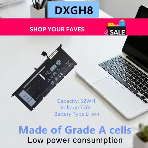 DXGH8 Laptop Battery For Dell XPS 13 9370 2018 13 9380 (P82G002) 2019 Series Inspiron 14 7490 H754V 