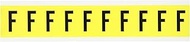 Brady 3430-F 1-1/2" Height, 7/8" Width, B-498 Repositionable Coated Vinyl Cloth, Black On Yellow Col