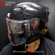 TRAX MOTORCYCLE HELMET TZ301 BLACK PSB APPROVED