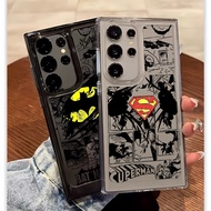 For Samsung S26 S25 Ultra S24 Ultra S25FE A56 S24FE S23 Ultra Super Heroes Batman Hard Clear Case S2