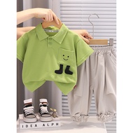 Baby Boy Summer Dress Fashionable Fashionable polo Shirt Short-Sleeved Shorts Suit Children Summer H