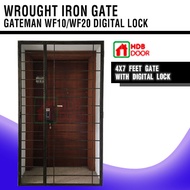 Gateman WF10/WF20 Digital Lock with 4X7 Feet Wrought Iron Gate