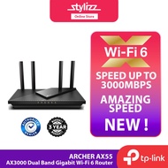 TP-Link Archer AX55 AX3000 Dual Band Gigabit High Power Wireless AX Wifi 6 Router With HomeShield Ea