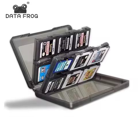 DATA FROG 28-in-1 Game Card Case Compatible NEW 3DS / 3DS / DSi XL / DSi LL / DS Lite Storage Box Ga