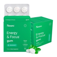 Neuro Energy Caffeine Gum/Mints for Energy & Focus - Sugar-Free with L-theanine, Caffeine, Vitamin B