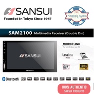 Sansui sam2100/Nakamichi NAM 1700 - Double DIN Car CD DVD MP3 Player, Bluetooth 2 USB Slot Stereo AV