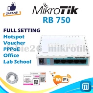 MikroTik RB750 Full Setting Hotspot Voucher RT RW Net