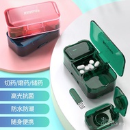 Pill Box Supplies Superimposed Household Cut Medicine Seven-Grid Grinding Powder 3 in 1 One Week Pil