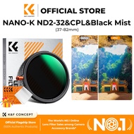 K&F CONCEPT NANO-K 3-in-1 Camera Filter ND2-32 & CPL & 1/4 Black Mist - Instant Cinematic Image