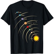 Children's T-Shirt Solar System Shirt Planets &amp; Orbit Educational Astrology Tee T-Shirt
