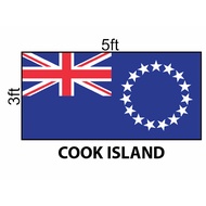 Cook Islands Flag 3x5ft, Bendera Cook Islands 3x5ft, Polyester