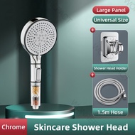 5 Modes High Pressure Skin Care Shower Head Water Saving Handheld Rain Shower Negative Ion Filtratio