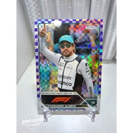 Fernando Alonso | Topps Chrome Formula 1 | Purple Checker Flag Refractor | Numbered /199