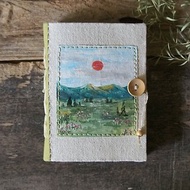 Fabric nature view I. Fabric notebook handmadenotebook diaryhandmade 筆記本
