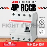 ABB ELCB/RCCB FH204 4P 40A 63A [ 30mA / 100mA / 300mA ]