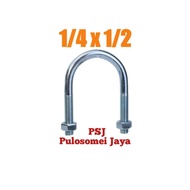 U Bolt 1/4 x 1/2 U Clamp/ 1/4 x 1/2 Pipe Clamp/ 1/4 x 1/2