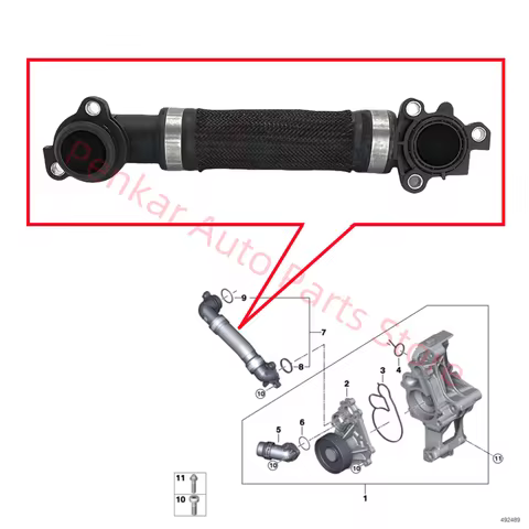 11538650983 Cylinder Head Water Pump Coolant Hose For BMW G20 G21 G30 G31 G11 G12 G14 G15 X3 G01 X4 