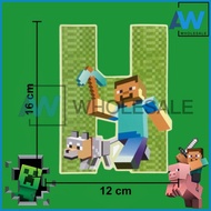 PS-441 [1 set] Minecraft Banner Happy Birthday Character Banner Minecraft Theme Birthday Party Need