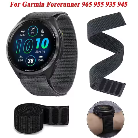 UltraFit Strap For Garmin Forerunner 965 955 935 745 945 S70 S62 S60 Instinct 2 Epix 2 Hook Loop Nyl