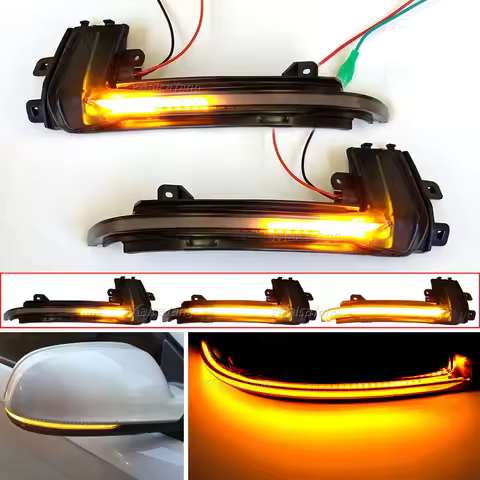 2 Pieces Dynamic Blinker Mirror Light For Audi A4 A5 B8 A3 8P Q3 A6 C6 4F S6 LED Turn Signal Side In