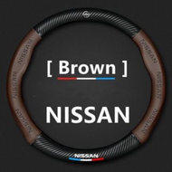 Car Steering Wheel Cover 3D Printing Logo For Nissan Almera Sentra Serena Grand Livina Terra Navara 