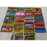 WARNING STICKERS | WARNING STICKERS FOR CARS AND MOTORBIKES | SMALL WARNING DROP LIS STICKERS