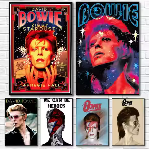 Singer D-David B-Bowie Poster Room Wall Art Decor Waterproof Stickers For Home Bar Bedroom Decoratio