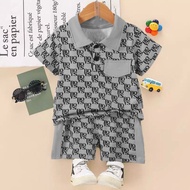 SETELAN ANAK LAKI LAKI SET BAJU LENGAN PENDEK MODEL KERAH KEMEJA UMUR 1-5TAHUN