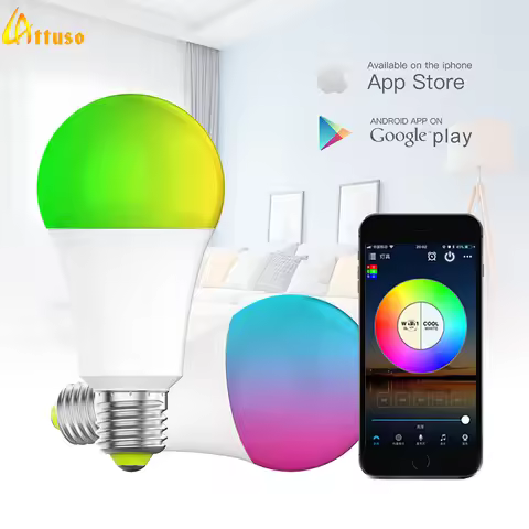 Wifi Bluetooth LED Bulb Dimmable 9W 10W E27 110V 220V RGBCW Color Change Lamps Smart Life APP Group 