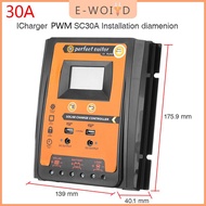 YUYIN4 PWM SOLAR Charge Controller 12/24V 30/50/70A ตัวควบคุมแบตเตอรี่ Dual USB 5V LCD