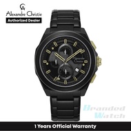 [Official Warranty] Alexandre Christie 6645MCBGBBA Men's Black Dial Stainless Steel Strap Watch