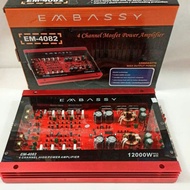 CHANEL Power 4 channel 4ch Power Amplifier Embassy EM.4082