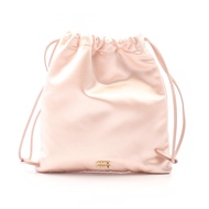 【二手】Miu Miu RASO 5NG010 粉金絲綢皮革女士手拿包 - 全新未使用