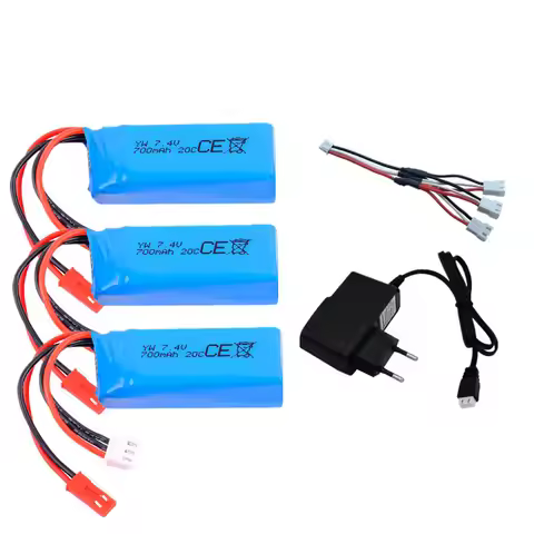 7.4V 700mAh 2S JST Plug Lipo Battery For HGV2 HGD2 RC Rear-drive Drift Car 1/28 Mosquito Car 7.4V Li