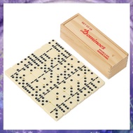 (Y W Z H)2-4 Players Dominoes Set 28 PCS Double 6 Classical  for Adults with Wood Case