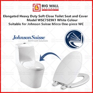 Elongated Heavy Duty Soft Close Toilet Seat and Cover WSC75E9K1 Suitable for Johnson Suisse Micca One-piece WC Big Wall