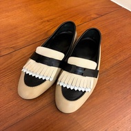 Hermes 米/黑流蘇樂福鞋👞39.5