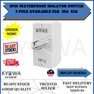 IP65 WATERPROOF ISOLATOR SWITCH 3 POLE AVAILABLE 20A  35A  63A (YS-UKF3P)